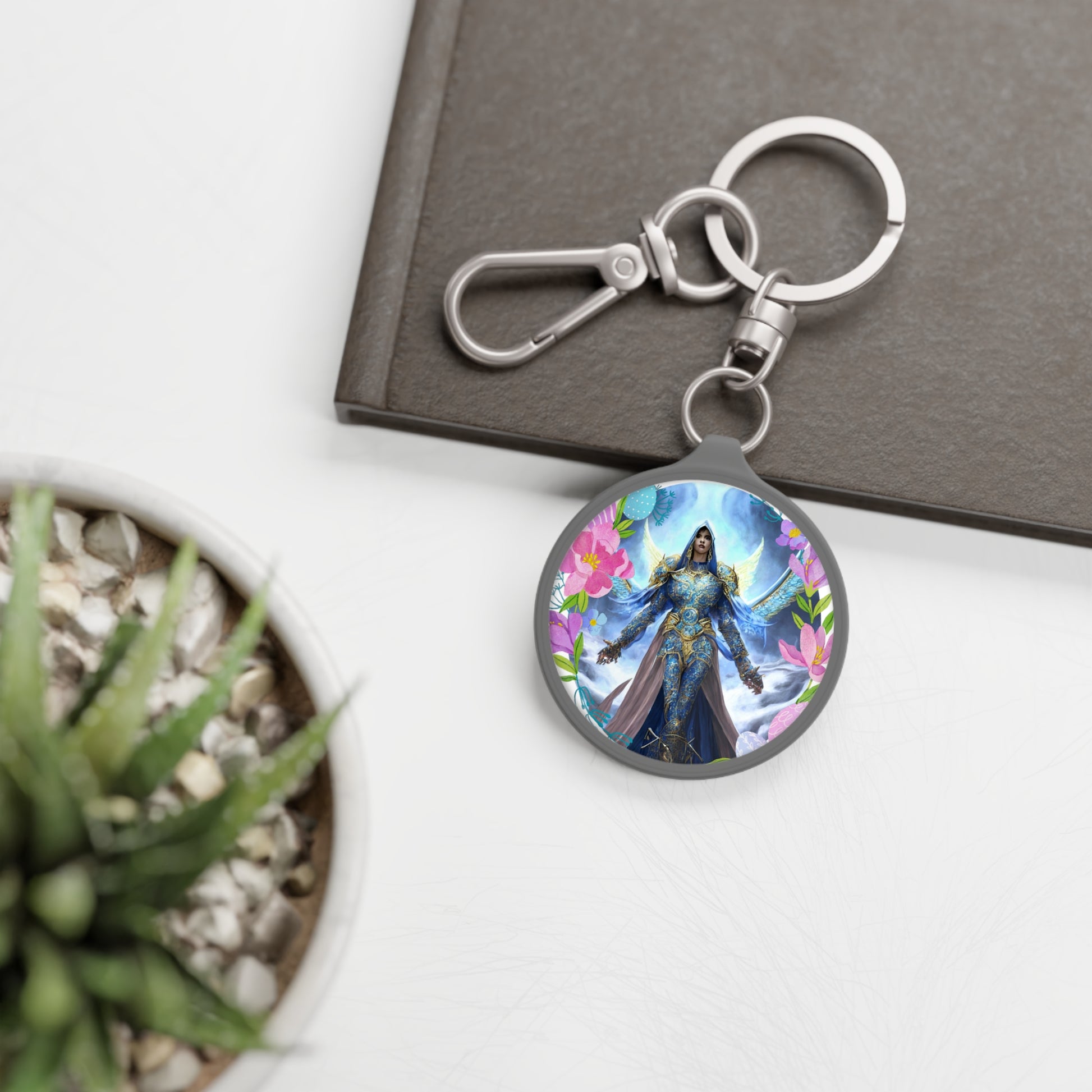 Awaken Inner Serenity: Mebahiah Guardian Angel Keyring for Peaceful Reflection - Angelic Thrones: Your Gateway to the Angelic Realms