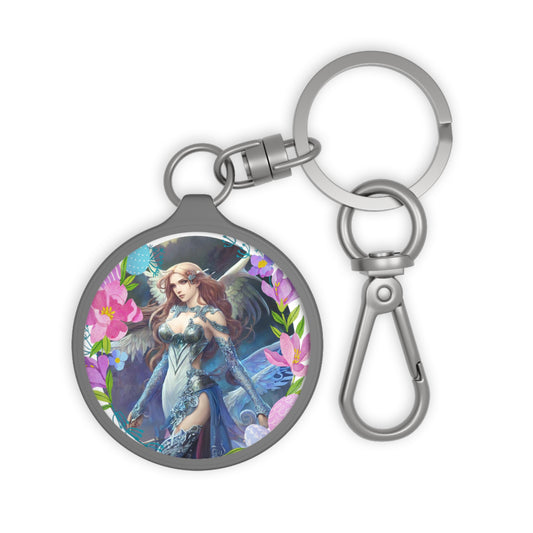Angel's Guidance: Enchant Your Keyset with Guardian Angel Ariel Custom Keyring - Angelic Thrones: Your Gateway to the Angelic Realms