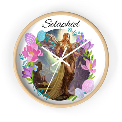 Archangel Selaphiel Wall Clock - Angelic Thrones: Your Gateway to the Angelic Realms