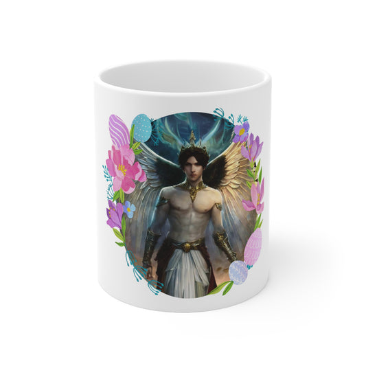 Archangel Michael Ceramic Mug 11oz - Angelic Thrones: Your Gateway to the Angelic Realms