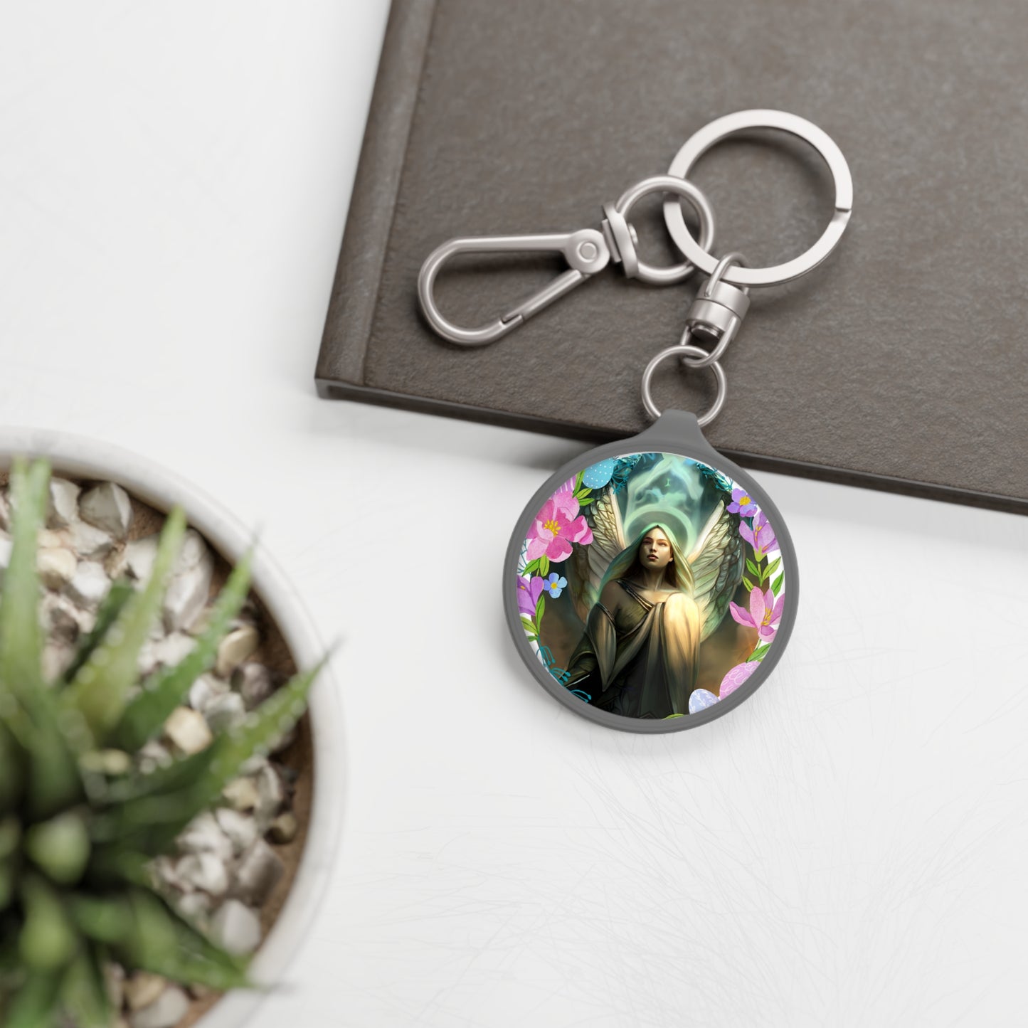 Experience Angelic Guidance with the Guardian Angel Damabiah Keyring