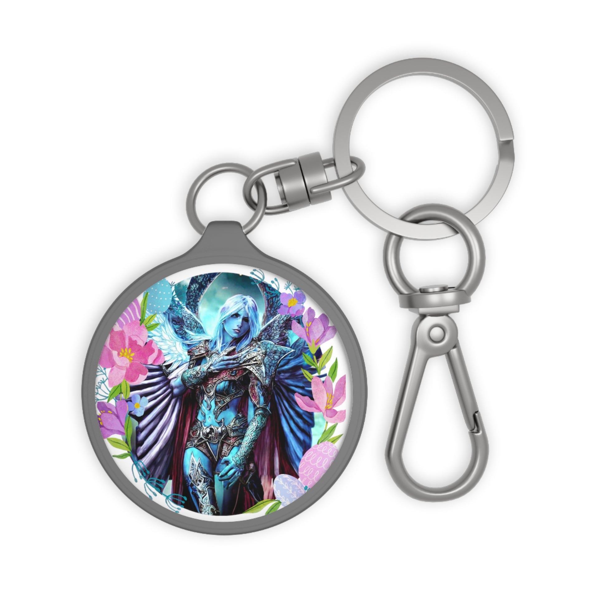 Harbinger of Transition: Archangel Azrael Custom Keyring - Angelic Thrones: Your Gateway to the Angelic Realms