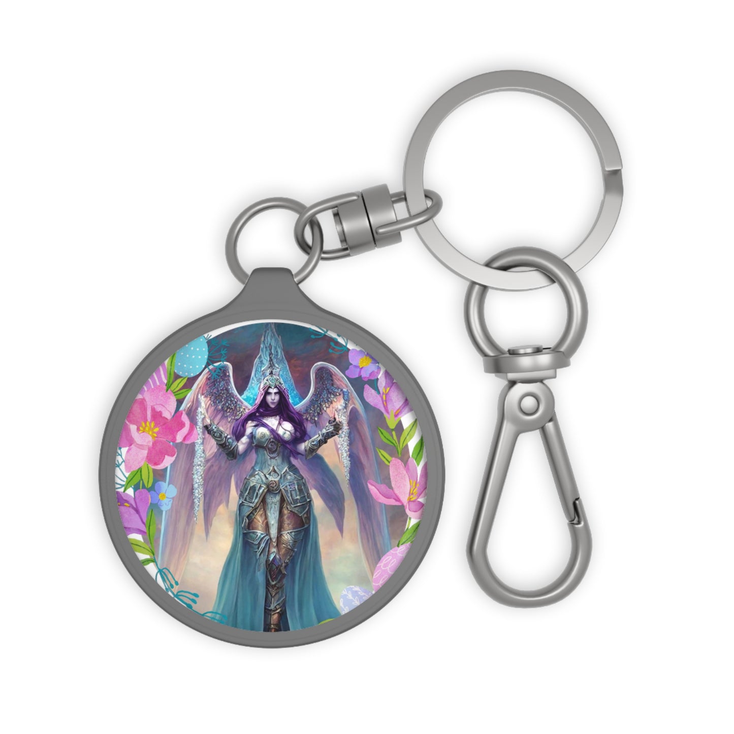 Embody Angelic Grace with Chahuiah: Custom Keyring of Divine Connection - Angelic Thrones: Your Gateway to the Angelic Realms