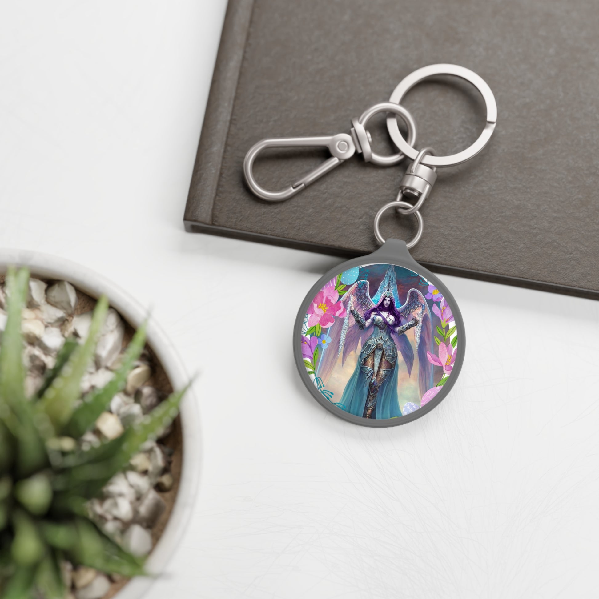 Embody Angelic Grace with Chahuiah: Custom Keyring of Divine Connection - Angelic Thrones: Your Gateway to the Angelic Realms
