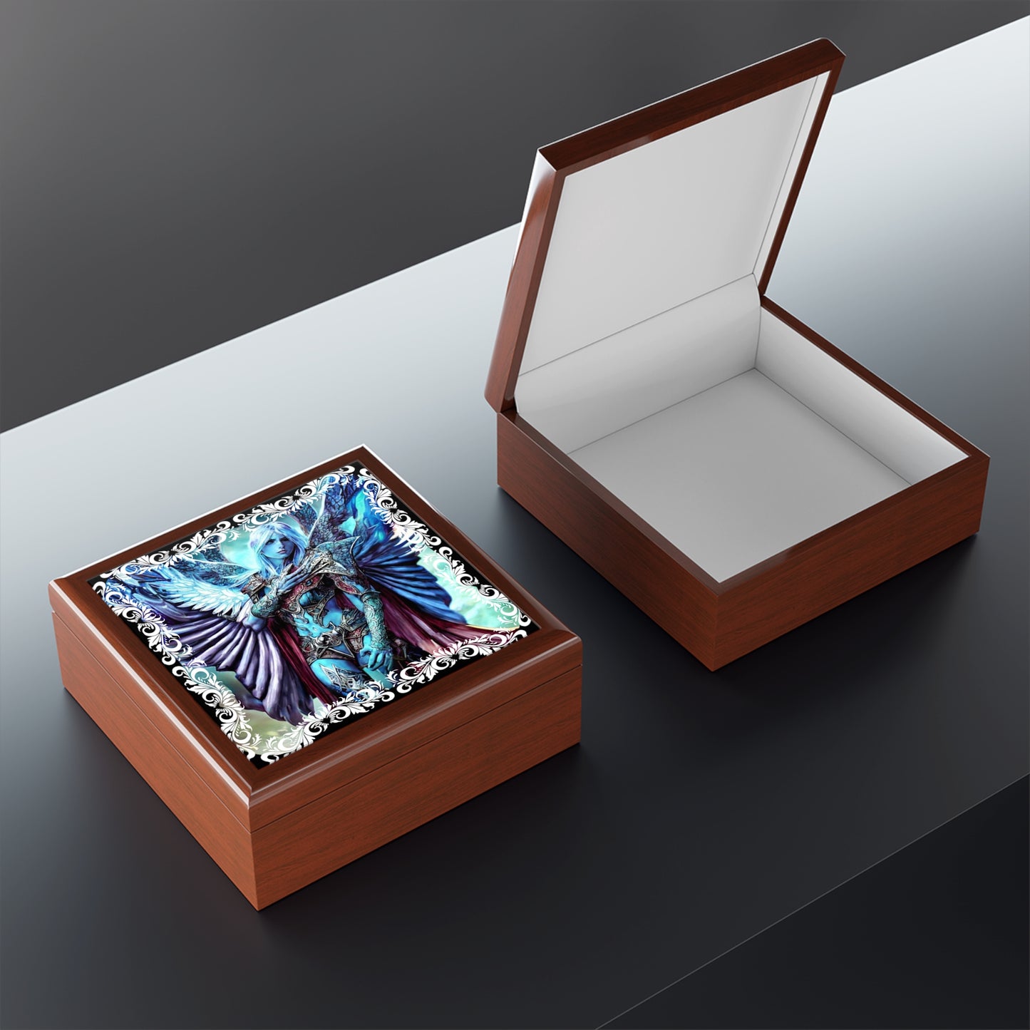 Archangel Raziel Angelic Jewelry Box - Angelic Thrones: Your Gateway to the Angelic Realms
