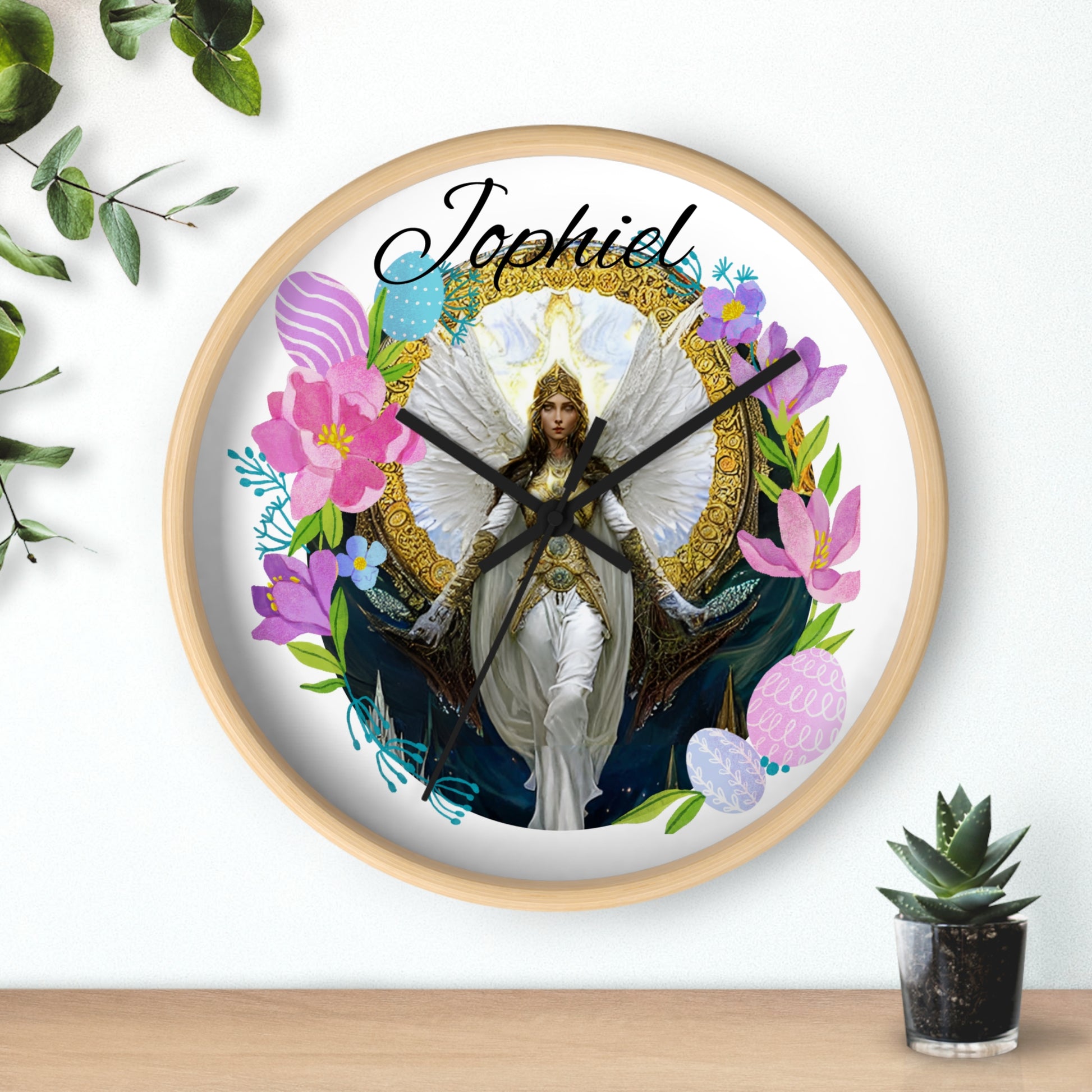 Archangel Jophiel Wall Clock - Angelic Thrones: Your Gateway to the Angelic Realms