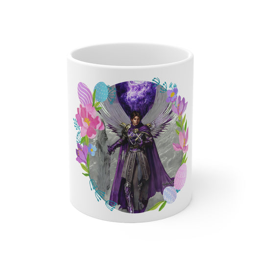 Archangel Gabriel Ceramic Mug 11oz - Angelic Thrones: Your Gateway to the Angelic Realms