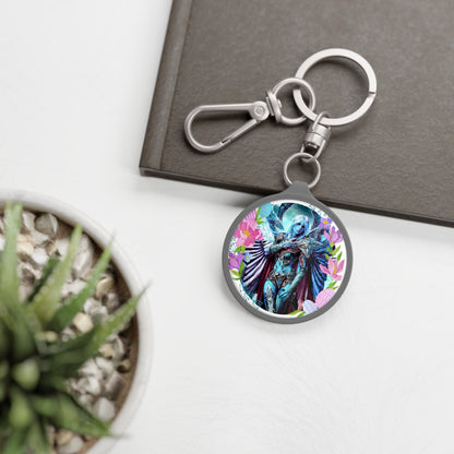 Harbinger of Transition: Archangel Azrael Custom Keyring - Angelic Thrones: Your Gateway to the Angelic Realms