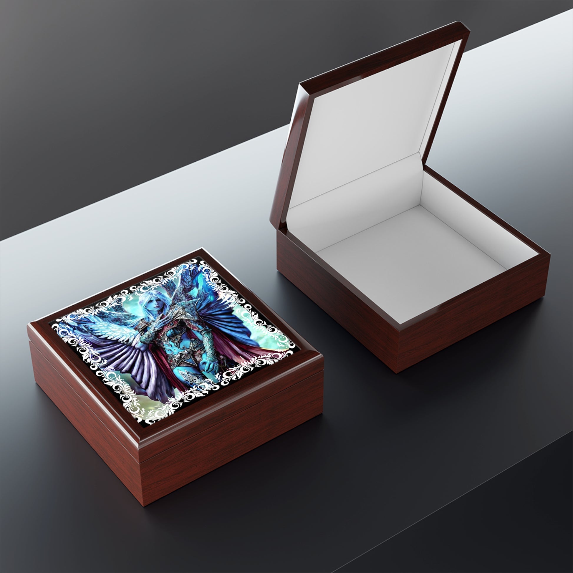 Archangel Raziel Angelic Jewelry Box - Angelic Thrones: Your Gateway to the Angelic Realms