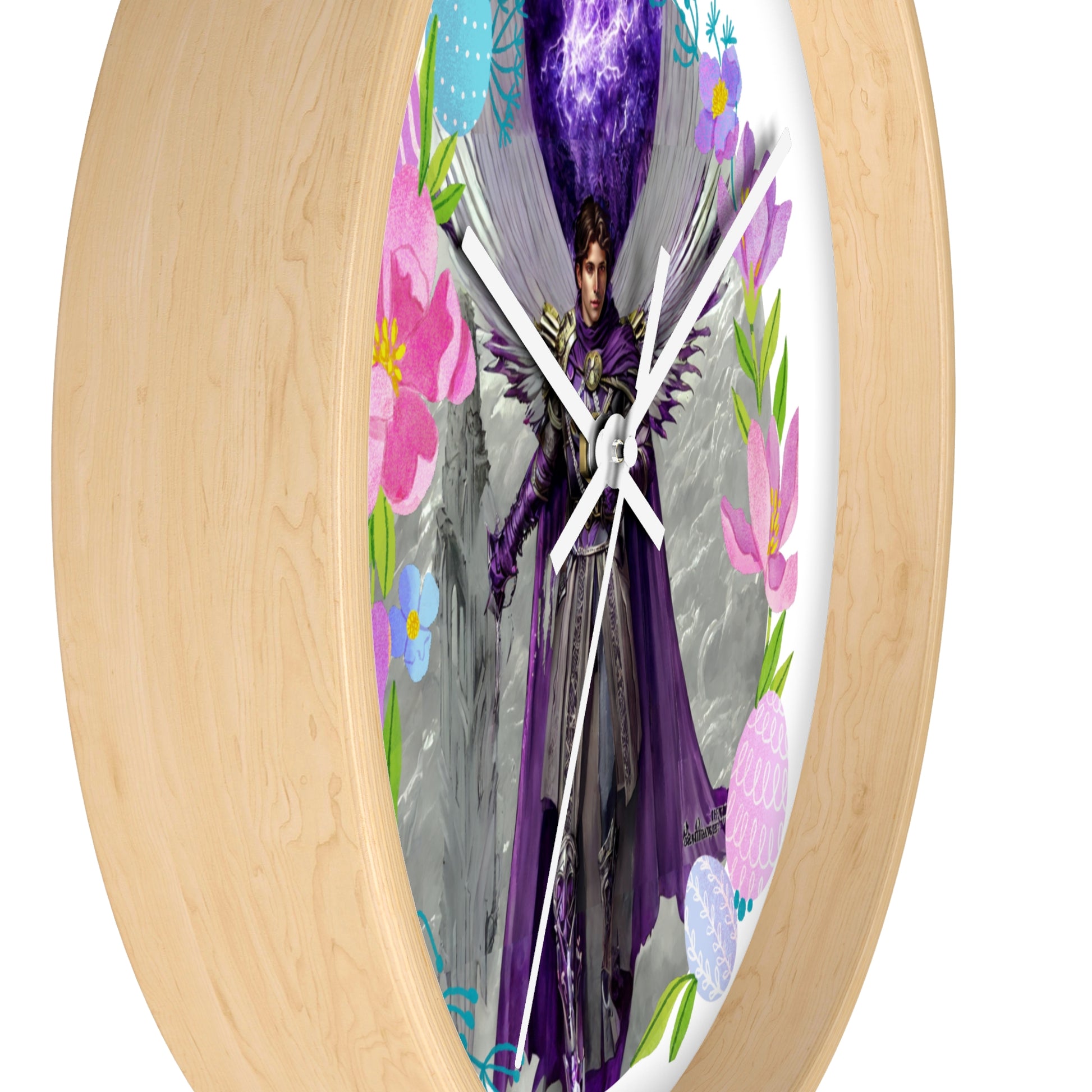 Archangel Gabriel Wall Clock - Angelic Thrones: Your Gateway to the Angelic Realms