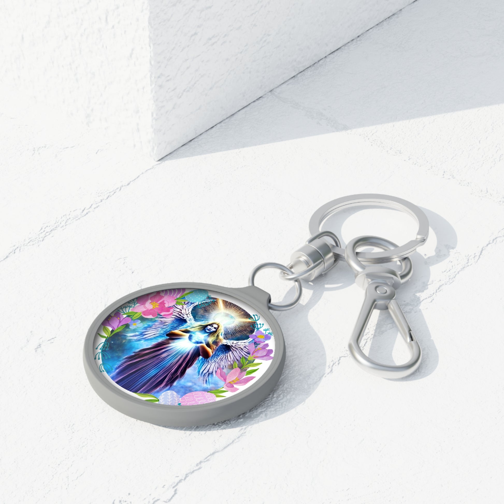 Angel's Embrace: Archangel Metatron Custom Keyring - Angelic Thrones: Your Gateway to the Angelic Realms
