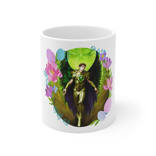 Archangel Raphael Ceramic Mug 11oz - Angelic Thrones: Your Gateway to the Angelic Realms