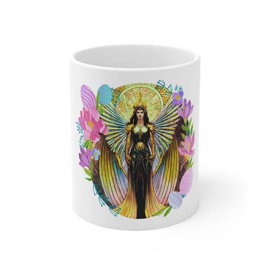 Archangel Uriel Ceramic Mug 11oz - Angelic Thrones: Your Gateway to the Angelic Realms