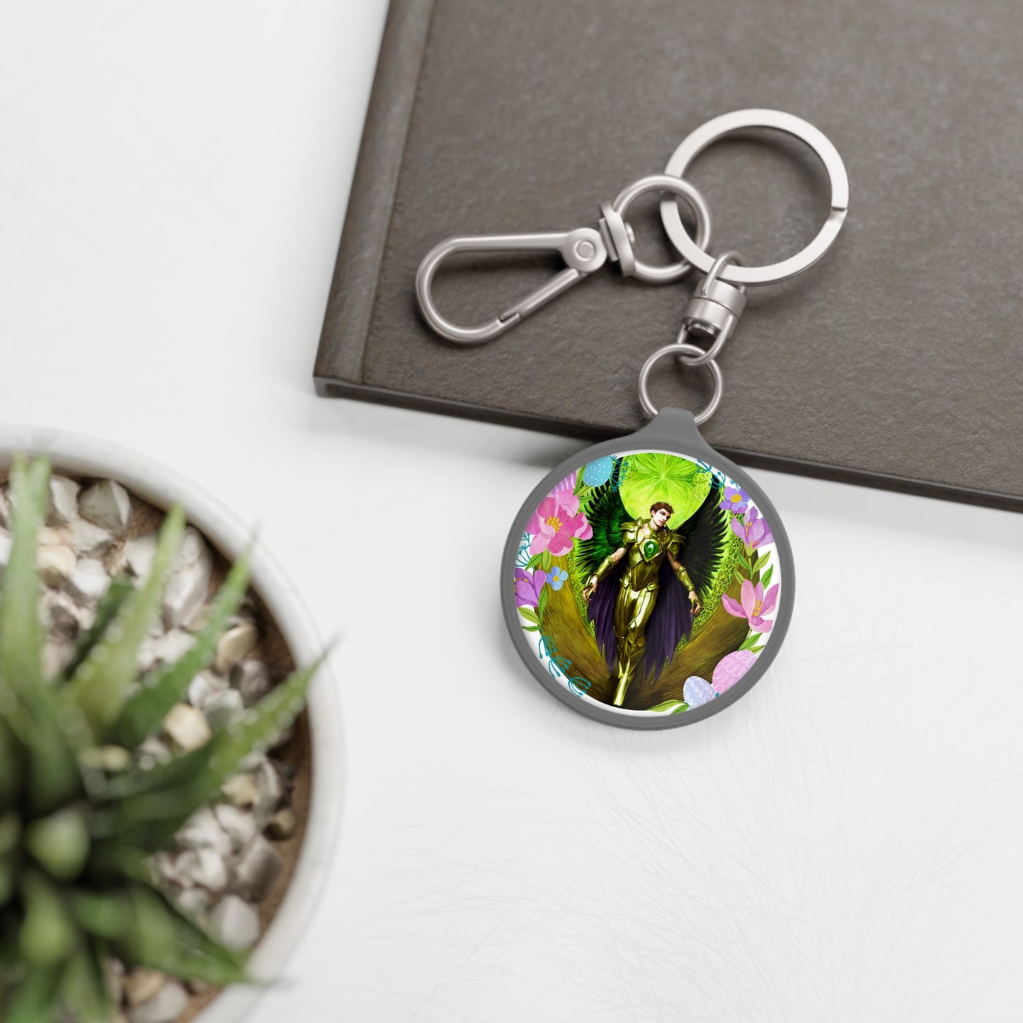 Whispers of Wellness: Unlock the Power of Archangel Raphael with this Custom Keyring - Angelic Thrones: Your Gateway to the Angelic Realms