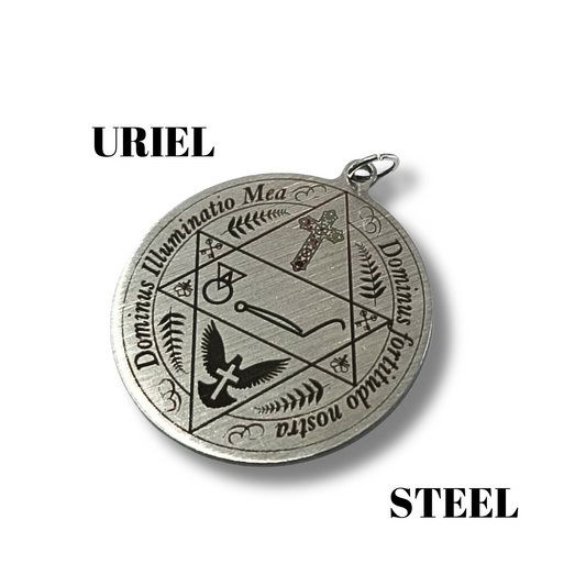 Colgante amuleto del Arcángel Uriel para sabiduría y artes