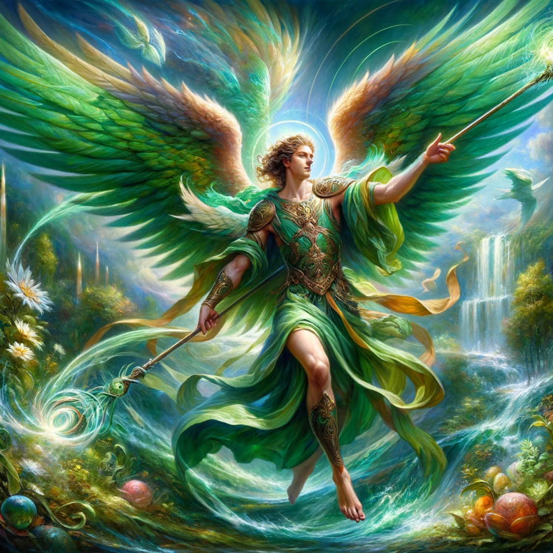 Embrace Healing and Restoration with Archangel Raphael, a Canvas of Light
