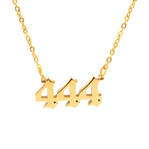 Angel Number Necklace for Women in captivating 444-Gold