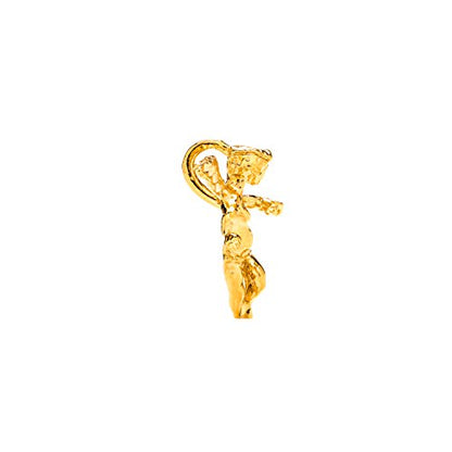 Guardian Angel Pendant Necklace Charm in 24K Gold Plating