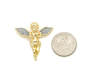 Sparkled Micro Baby Angel Cherub Pendant Necklace
