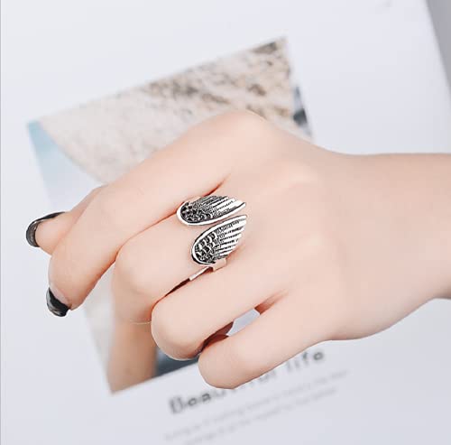 Vintage Silver Angel Wing Ring