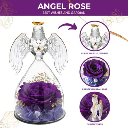 Exquisite Gradient Mode Glass Angel Figurines