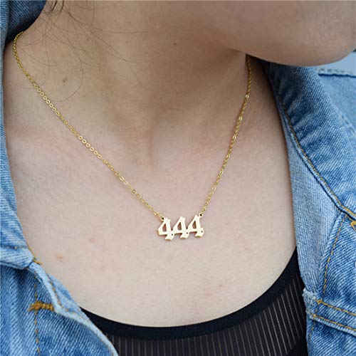 Angel Number Necklace for Women in captivating 444-Gold