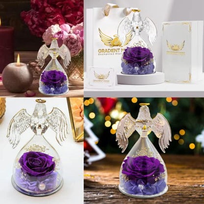 Exquisite Gradient Mode Glass Angel Figurines