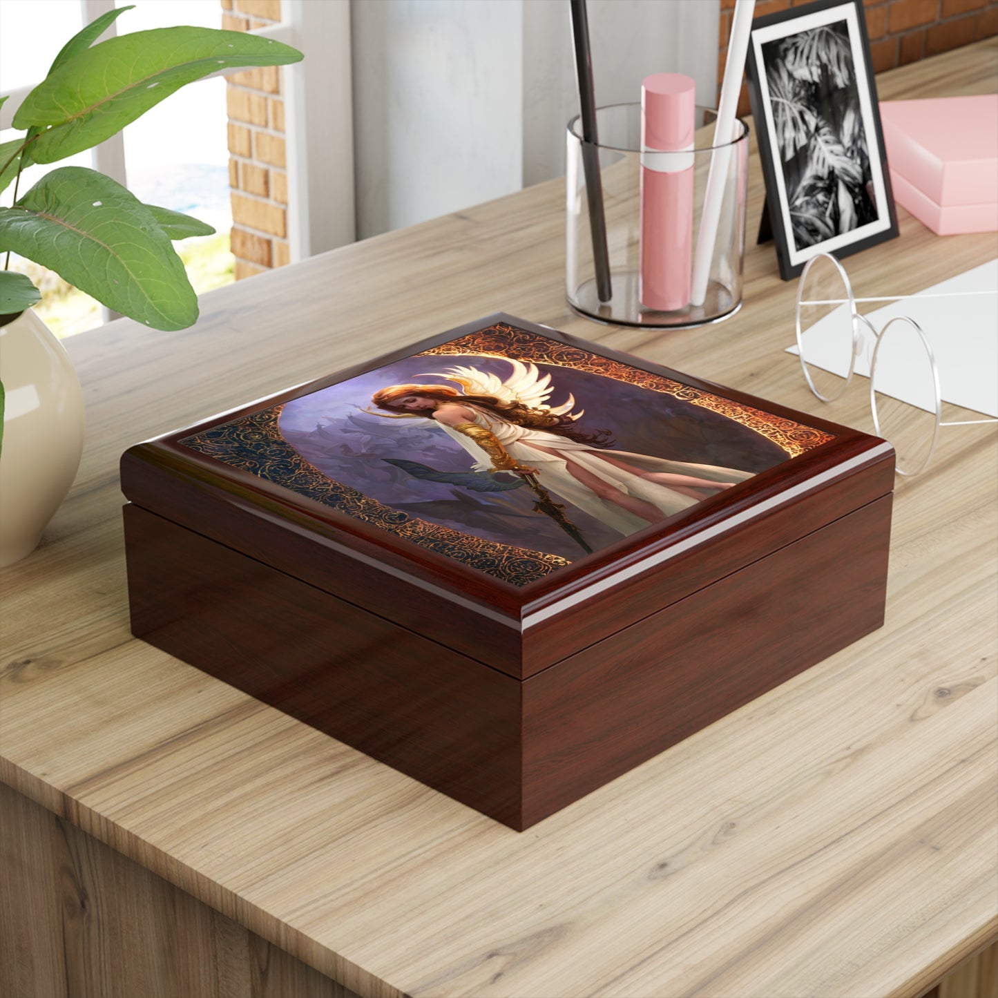 Guardian Angel Melahel Jewelry Box to store your talismans and rings - Angelic Thrones: Your Gateway to the Angelic Realms