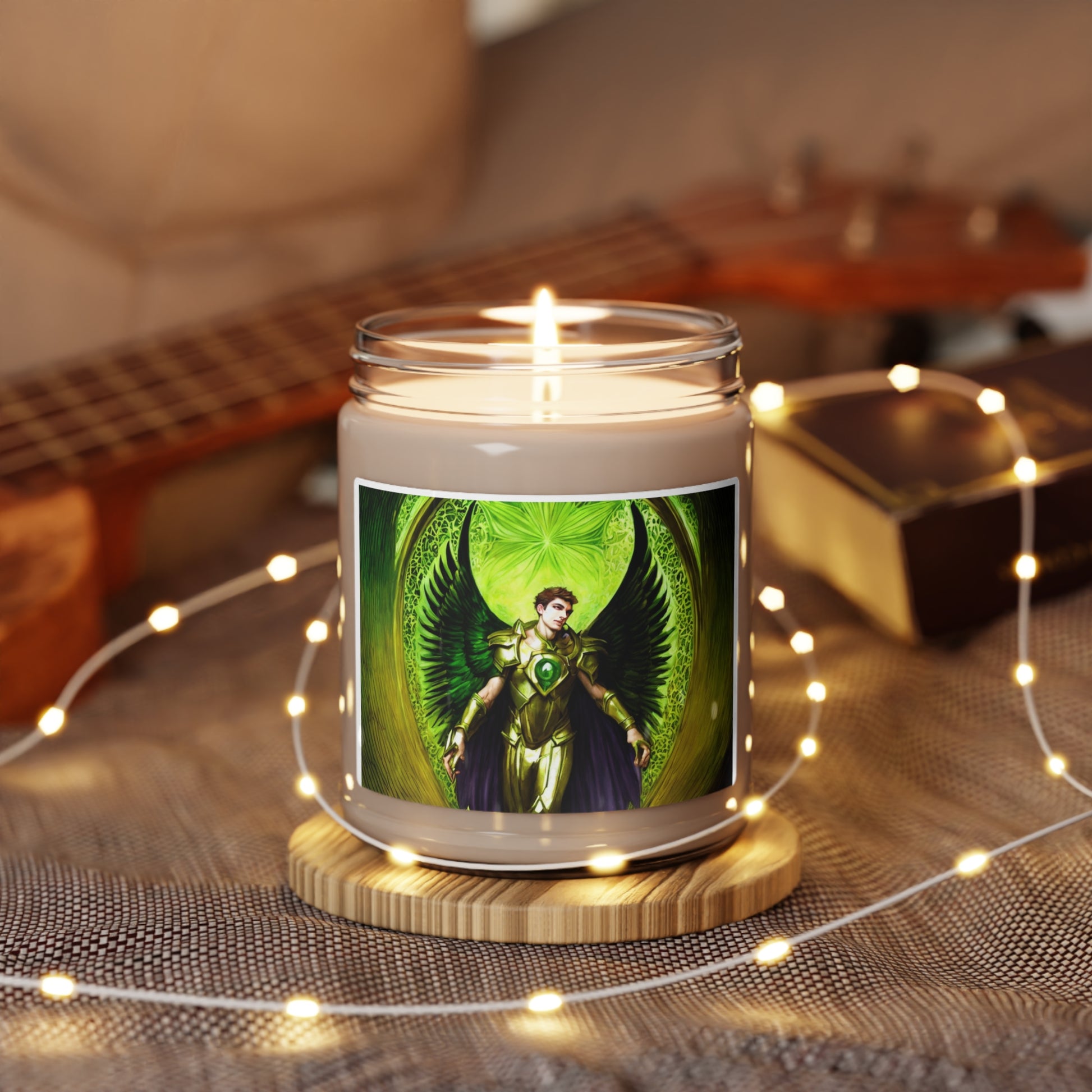Archangel Raphael Scented Soy Candle for offerings, rituals, initiations or praying and meditation - Angelic Thrones: Your Gateway to the Angelic Realms
