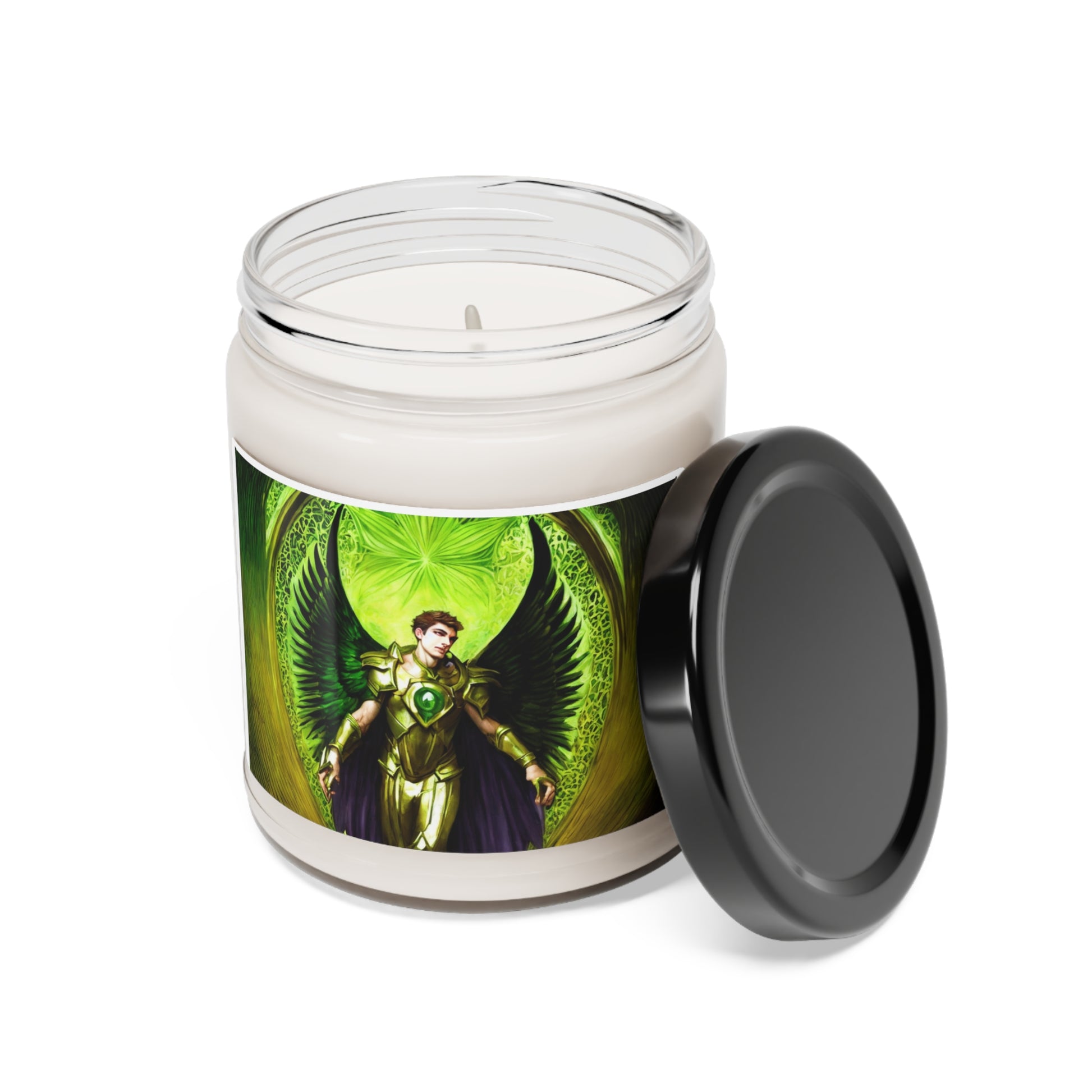 Archangel Raphael Scented Soy Candle for offerings, rituals, initiations or praying and meditation - Angelic Thrones: Your Gateway to the Angelic Realms